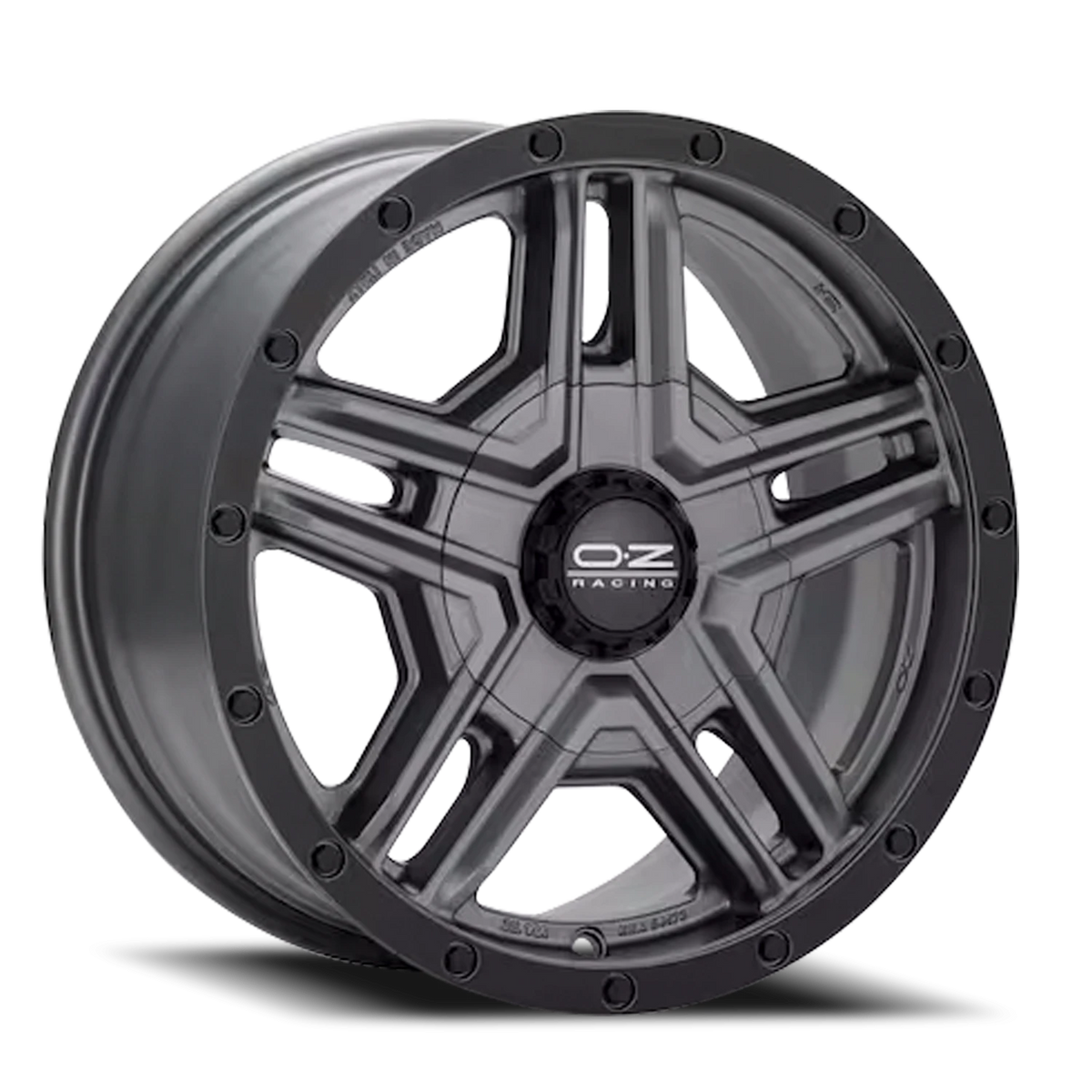 OZ Racing Rally Adventure Matte Graphite W/ Black Lip 17x8 +45 5x160mm 65.06mm - Wheelwiz