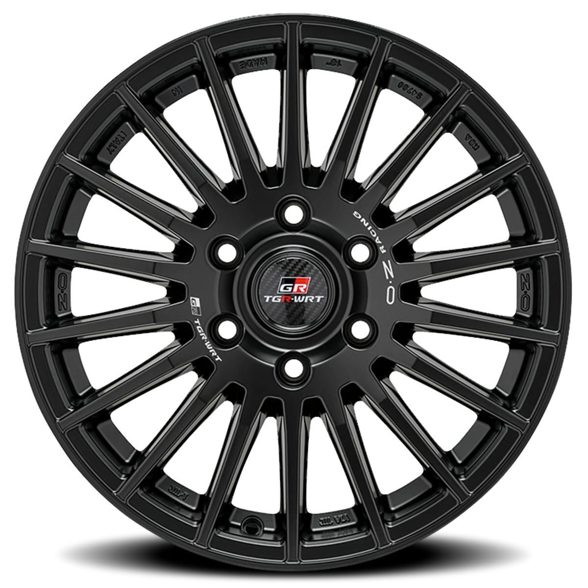 OZ Racing Rally Desert TGR WRT Matte Black W/ Silver Lettering 18x8 +50 6x139.7mm 95.1mm - Wheelwiz