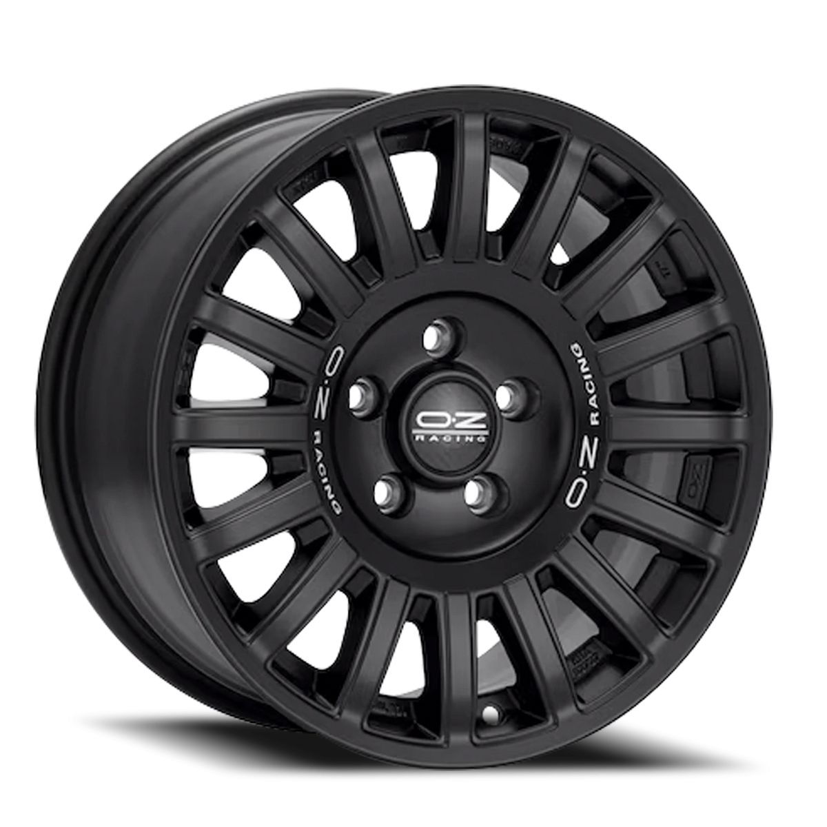 OZ Racing Rally Raid Matte Black W/ Silver Lettering 18x8.5 +32 5x130mm 84.06mm - Wheelwiz