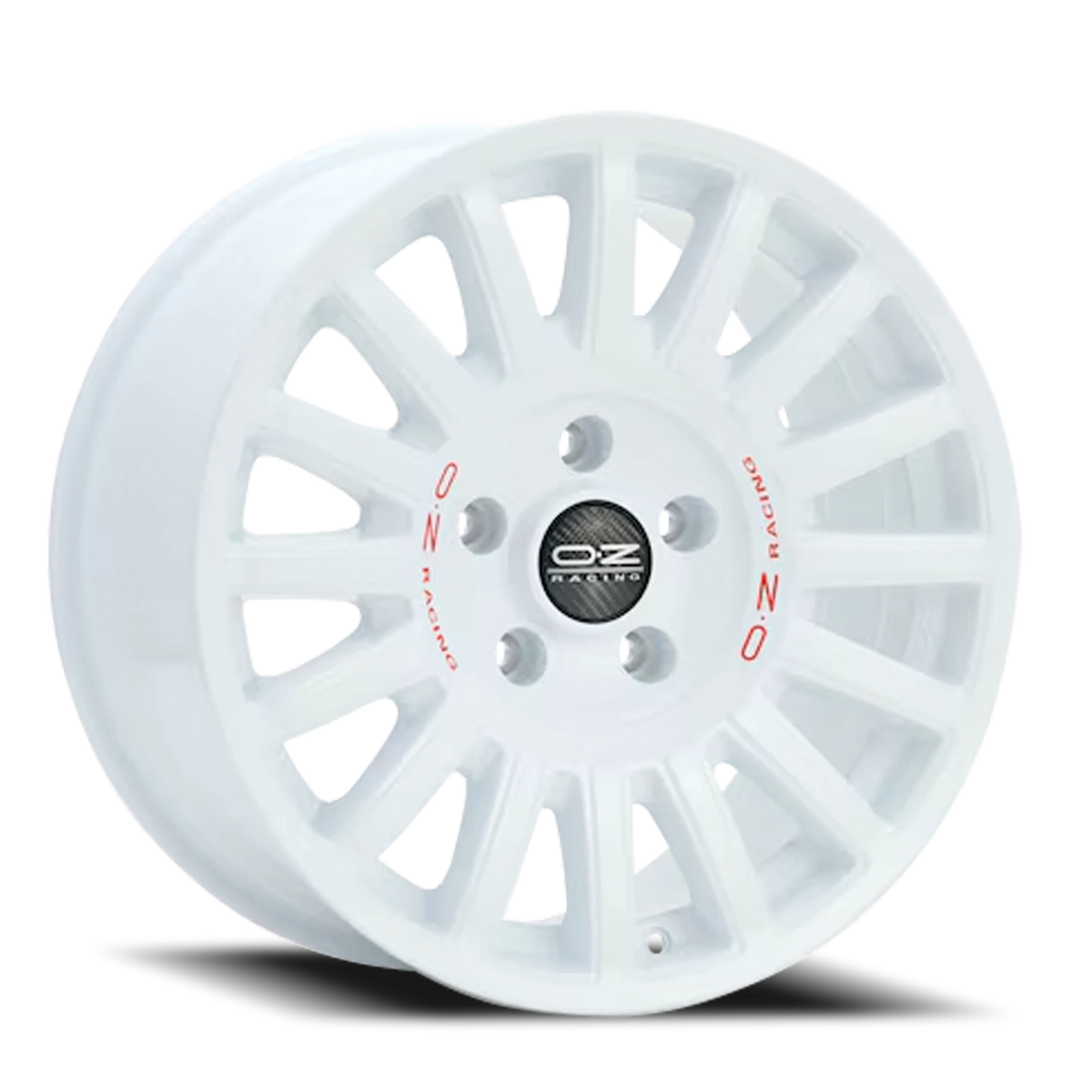 OZ Racing Rally Raid Gloss Race White W/ Red Lettering 18x8.5 +32 5x130mm 71.56mm