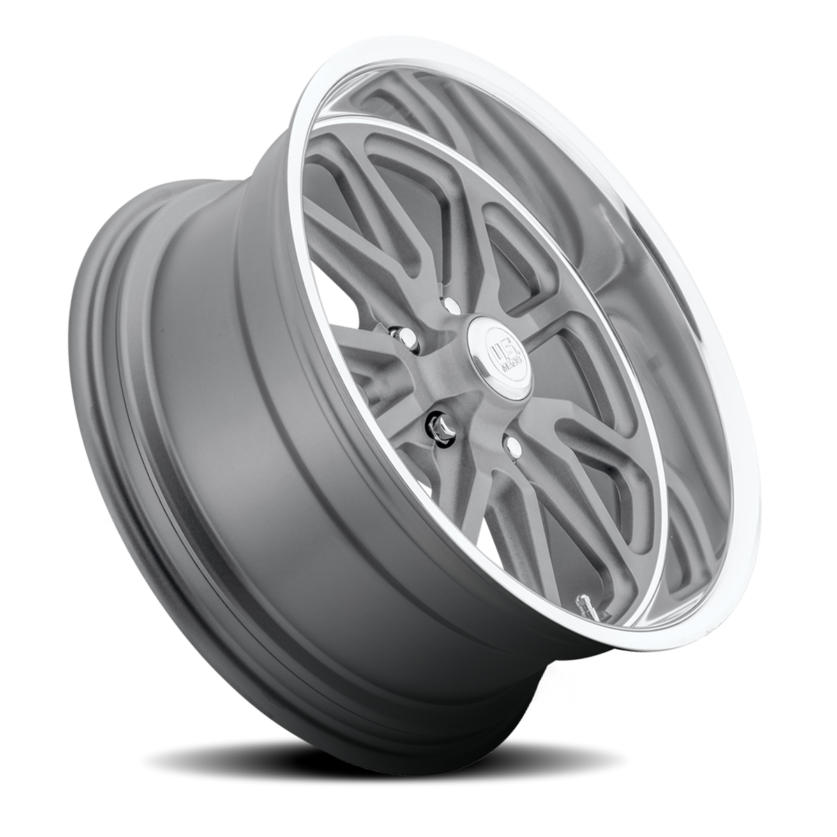 US MAG U111 RAMBLER Matte Gun Metal Machined 20x10.5 +30 5x120mm 72.6mm - Wheelwiz