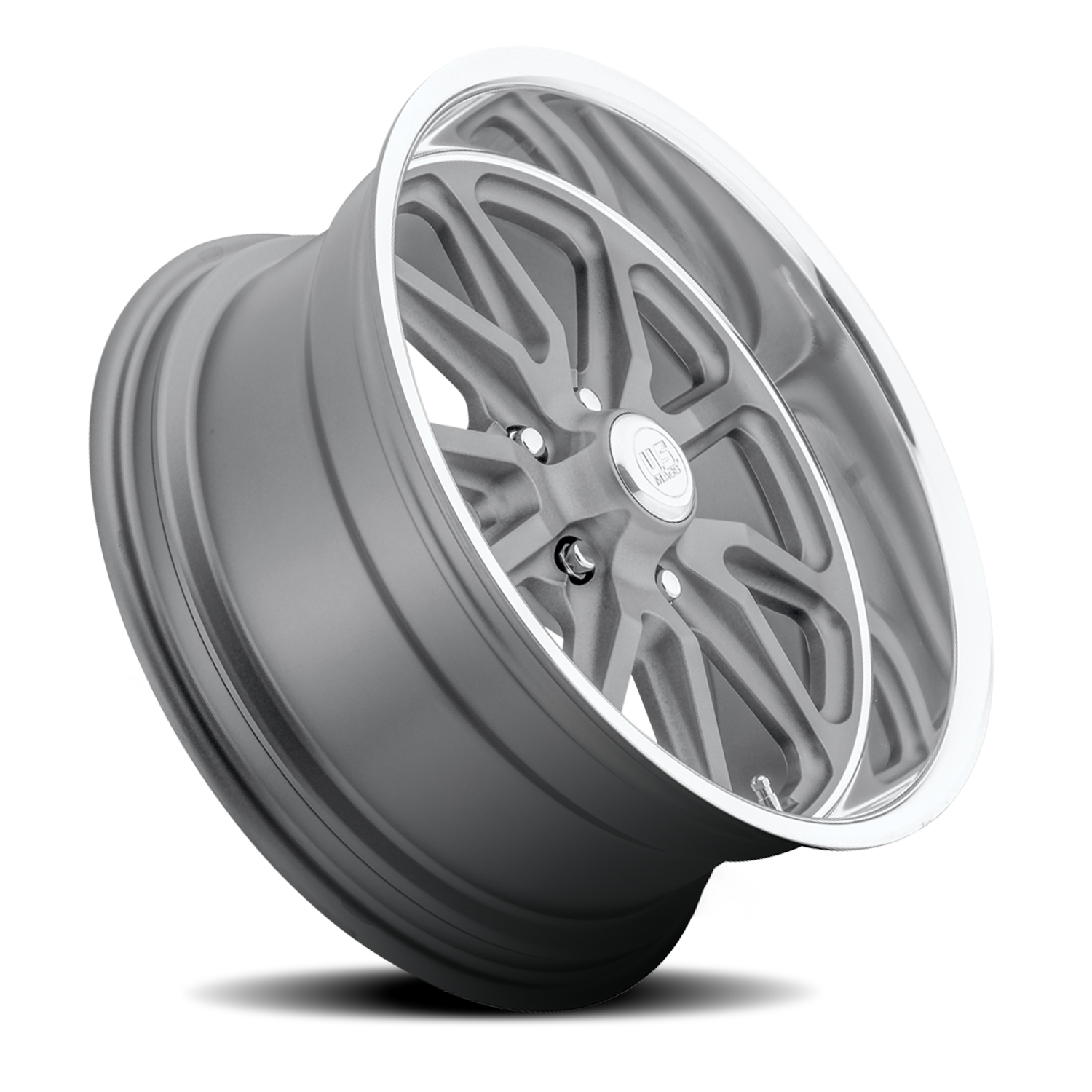 US MAG U111 RAMBLER Matte Gun Metal Machined 20x10.5 +30 5x120mm 72.6mm - Wheelwiz