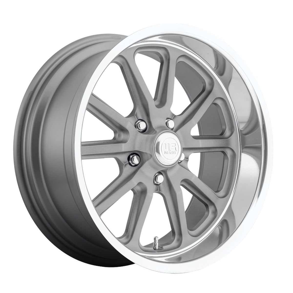 US MAG U111 RAMBLER Matte Gun Metal Machined 20x10.5 +30 5x120mm 72.6mm - Wheelwiz