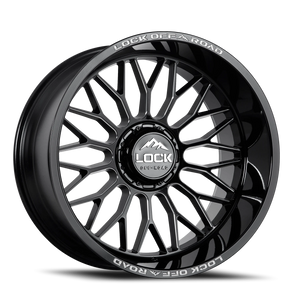 Lock Offroad Rampage Gloss Black W/ Milling 22x12 -44 5x127|5x139.7mm 87.1mm