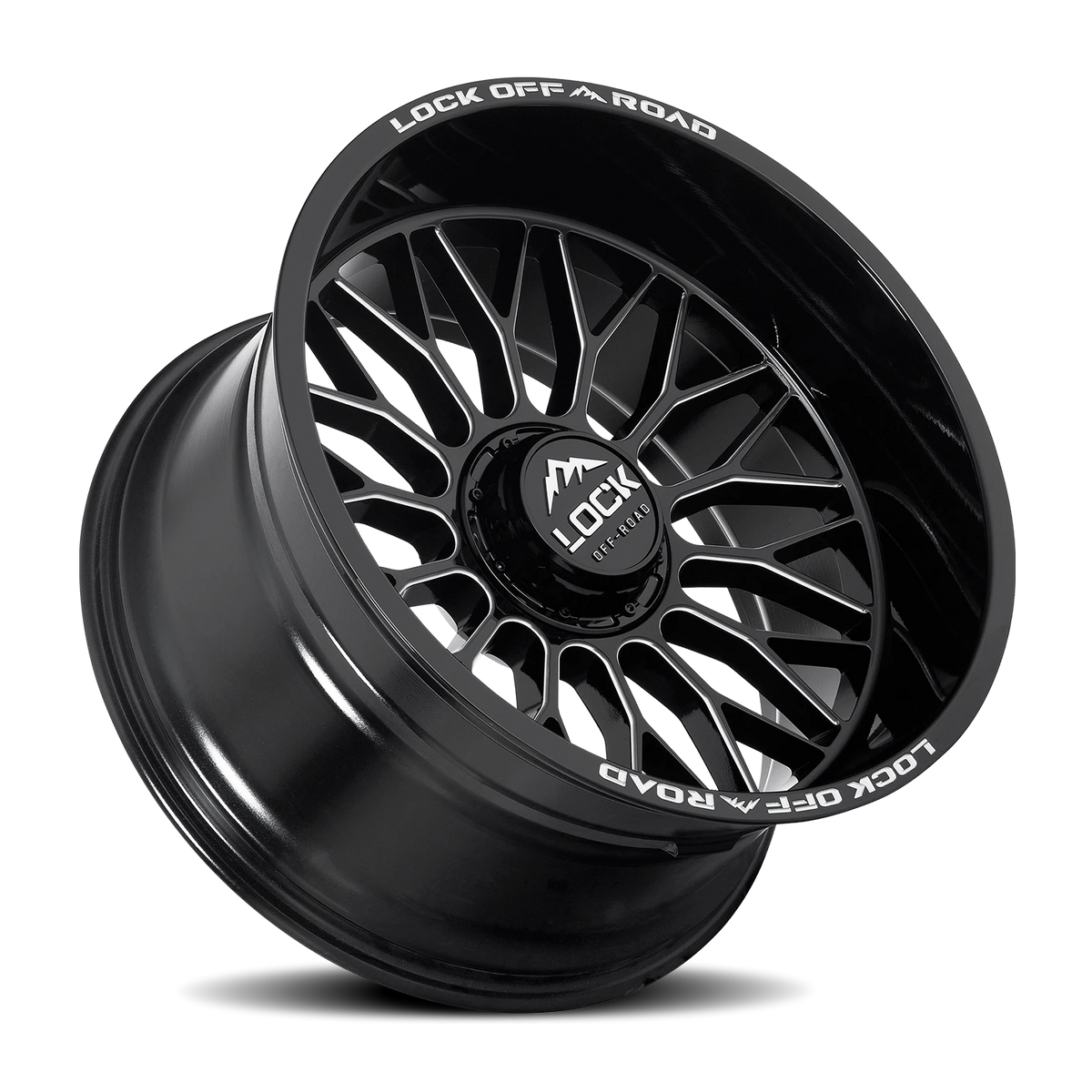 Lock Offroad Rampage Gloss Black W/ Milling 22x10 -18 5x127|5x139.7mm 87.1mm