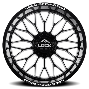 Lock Offroad Rampage Gloss Black W/ Milling 22x10 -18 5x127|5x139.7mm 87.1mm