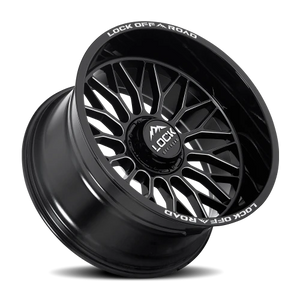 Lock Offroad Rampage Gloss Black W/ Milling 22x10 -18 8x170mm 125.2mm
