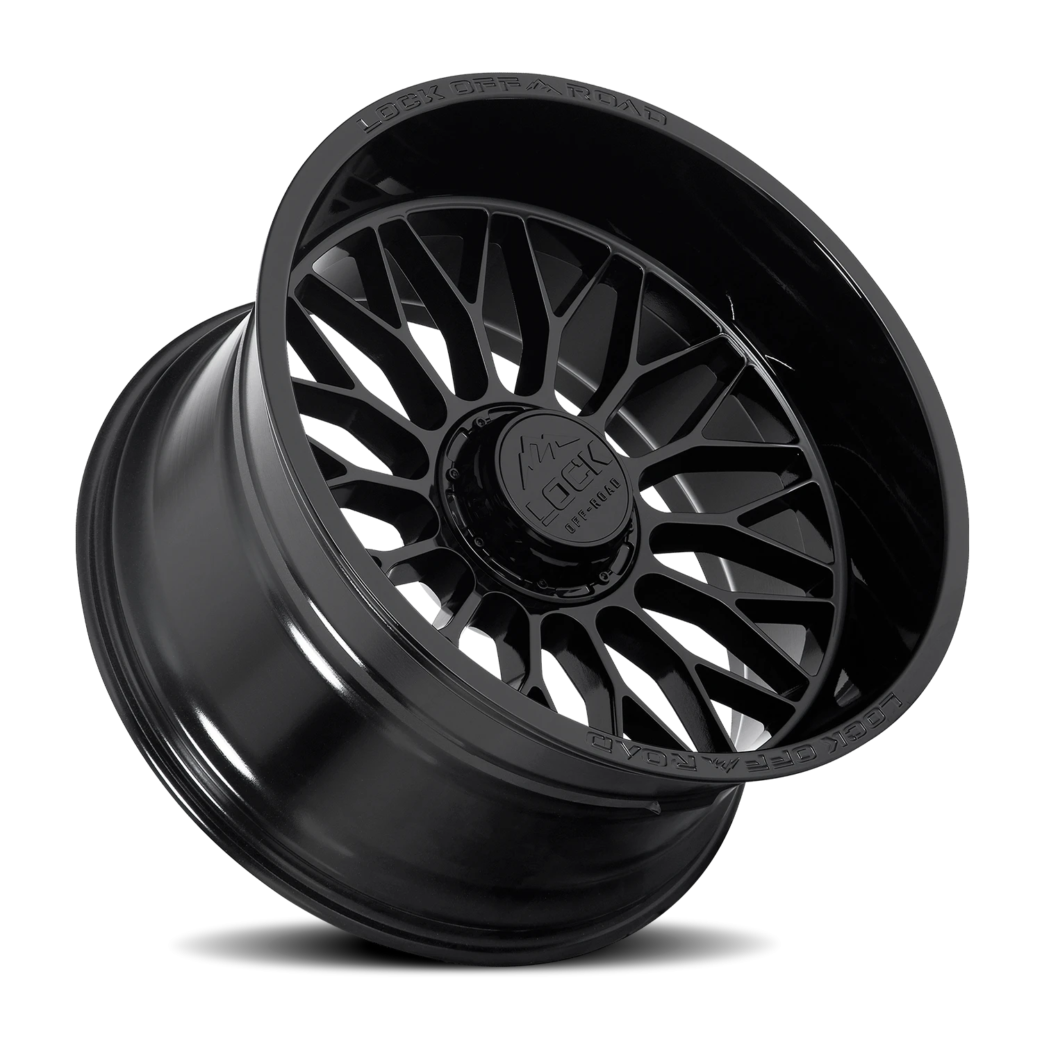 Lock Offroad Rampage Gloss Black 20x10 -18 5x127|5x139.7mm 87.1mm - Wheelwiz