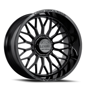 Lock Offroad Rampage Gloss Black 22x12 -44 8x180mm 124.3mm