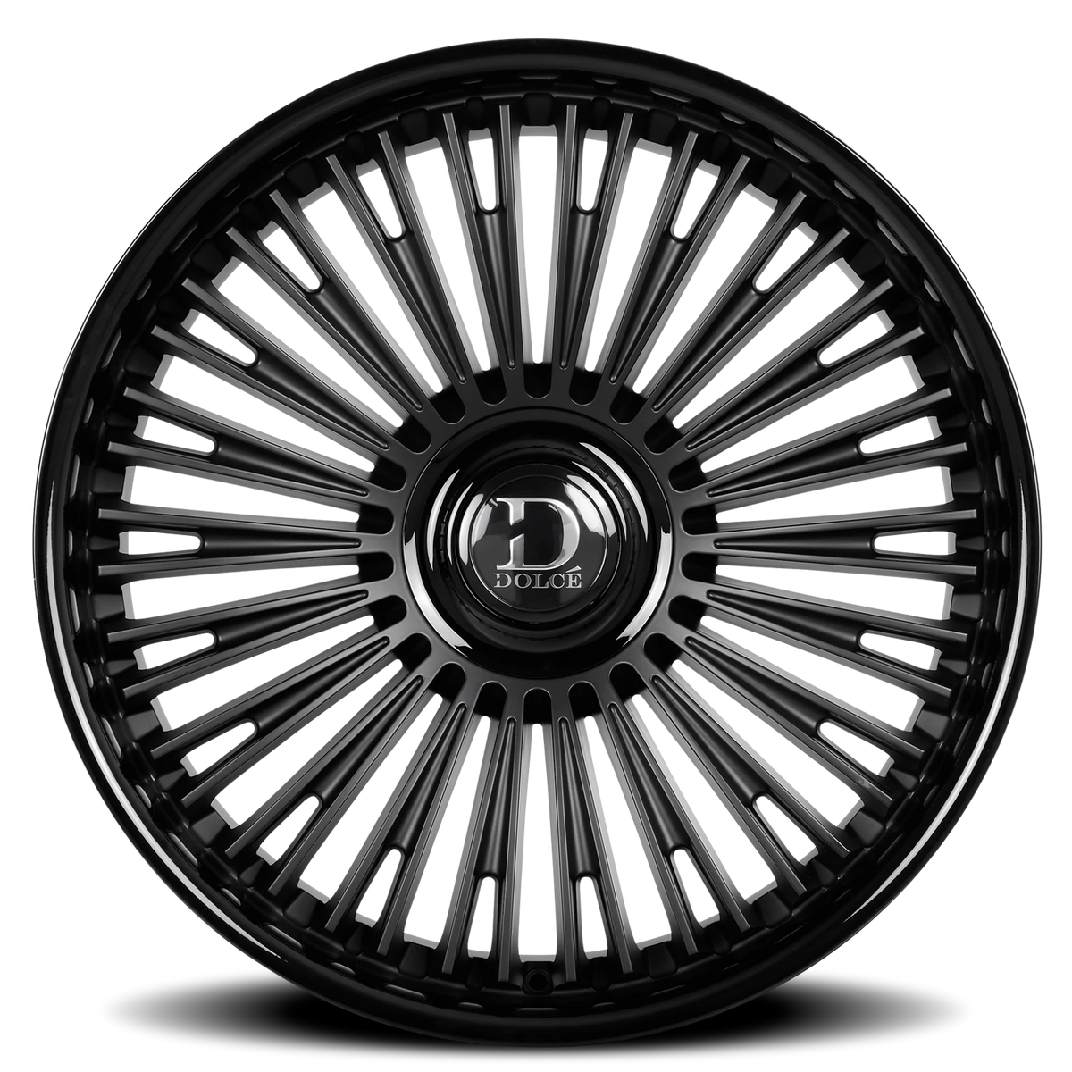 Dolce Luxury Razzo Matte Black W/ Glossy Black Lip 24x10 +35 6x135|6x139.7mm 87.1mm