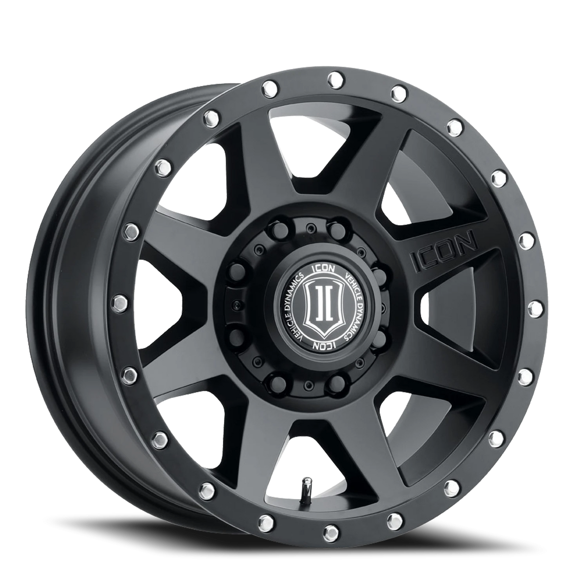 Icon Alloys Rebound HD Satin Black 18x9 +12 8x165.1mm 121.4mm