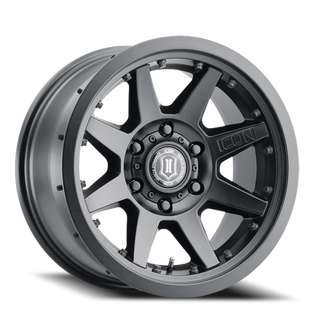 Icon Alloys Rebound Pro Satin Black 17x8.5 -6 5x127mm 71.5mm