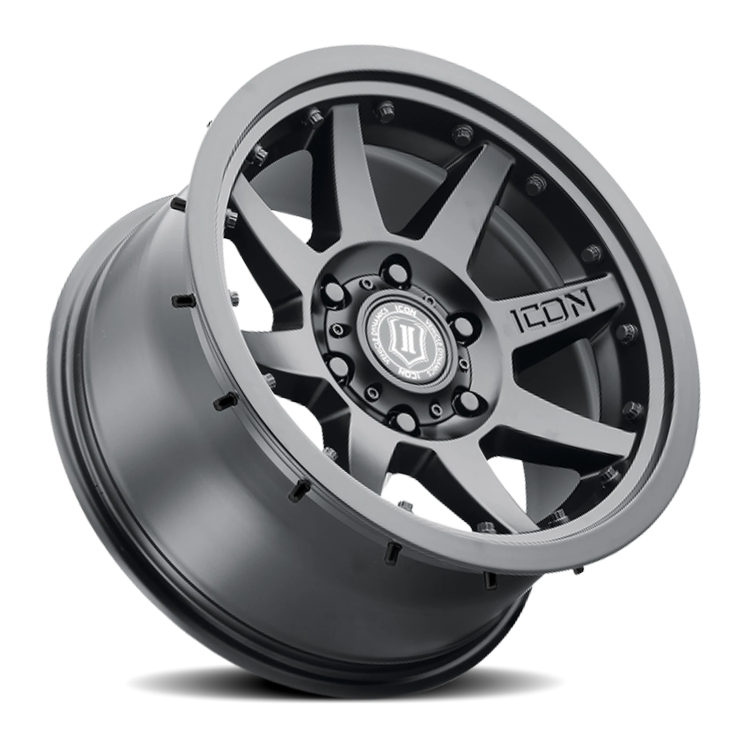 Icon Alloys Rebound Pro Satin Black 17x8.5 0 6x139.7mm 106.1mm