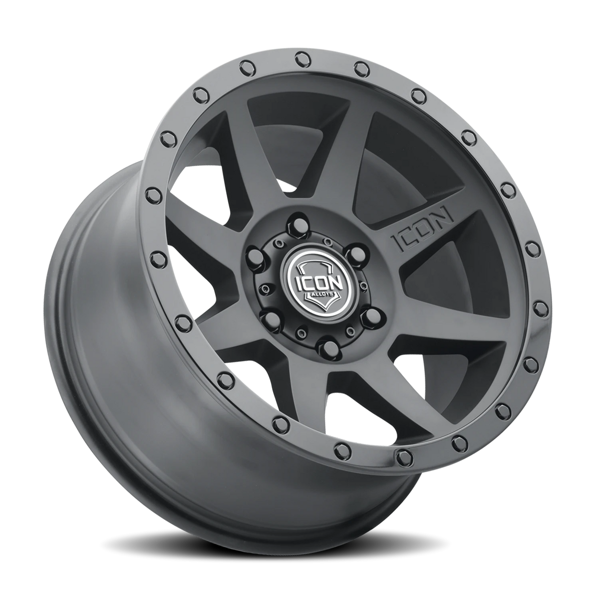 Icon Alloys Rebound Double Black 17x8.5 -6 5x127mm 71.5mm