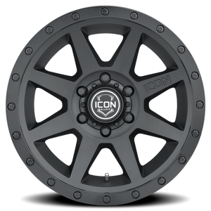Icon Alloys Rebound Double Black 17x8.5 +25 6x139.7mm 95.1mm