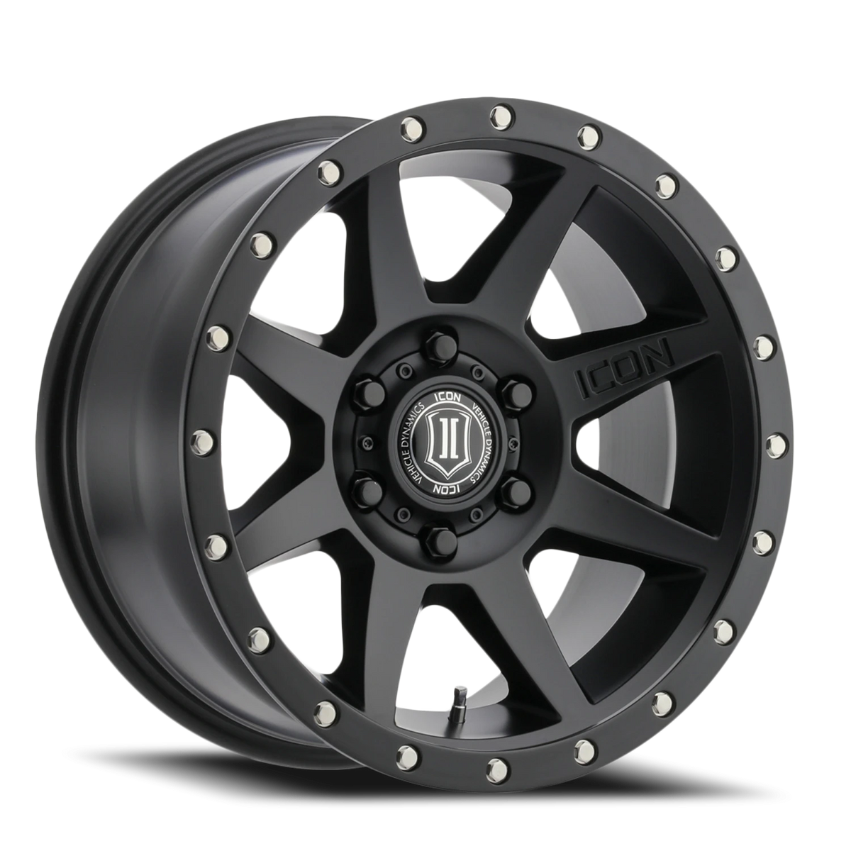 Icon Alloys Rebound Satin Black 17x8.5 +25 6x139.7mm 93mm