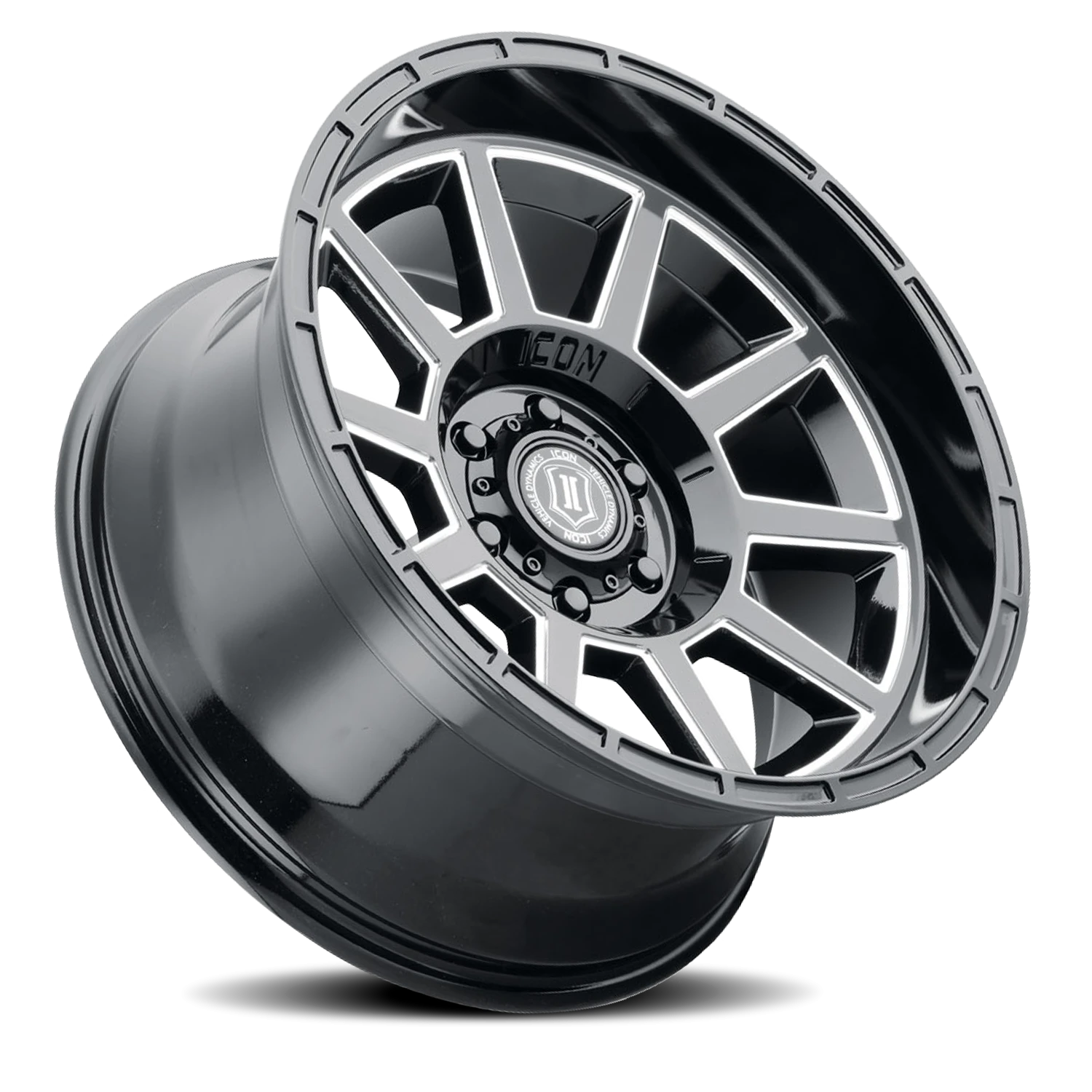 Icon Alloys Recoil Gloss Black W/ Milled Windows 20x10 -24 5x150mm 110.1mm