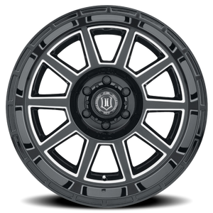Icon Alloys Recoil Gloss Black W/ Milled Windows 20x10 -24 5x150mm 110.1mm
