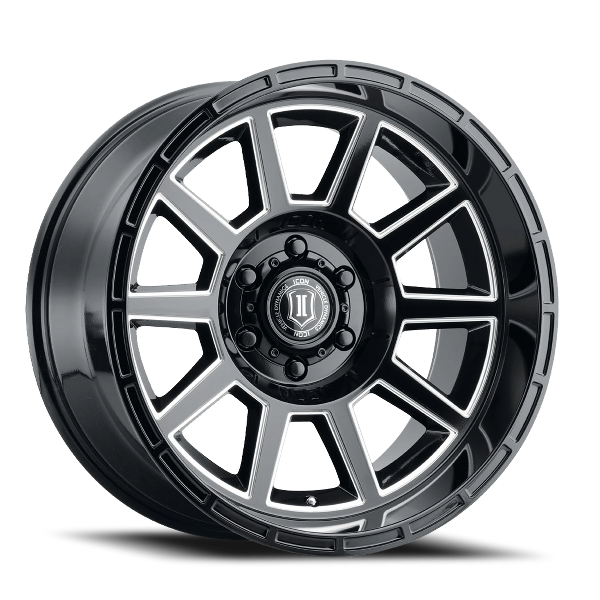 Icon Alloys Recoil Gloss Black W/ Milled Windows 20x10 -24 6x139.7mm 106.1mm