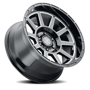 Icon Alloys Recoil Gloss Black W/ Milled Windows 20x10 -24 6x139.7mm 106.1mm