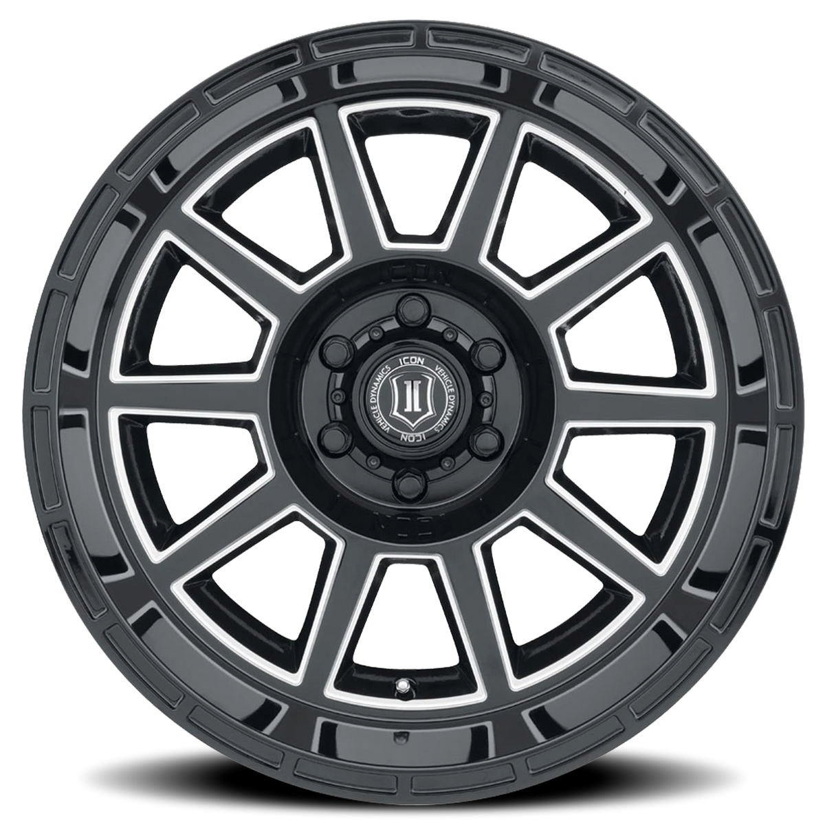 Icon Alloys Recoil Gloss Black W/ Milled Windows 20x10 -24 6x139.7mm 106.1mm