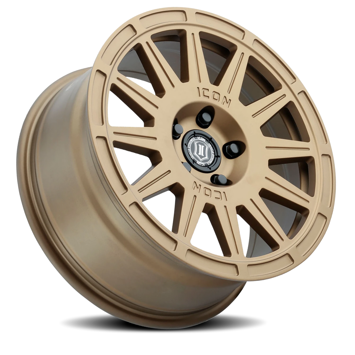 Icon Alloys Ricochet Satin Gold 17x8 +38 5x100mm 56.1mm