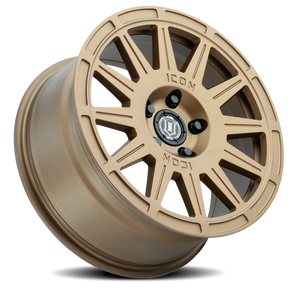 Icon Alloys Ricochet Satin Gold 17x8 +38 5x100mm 56.1mm
