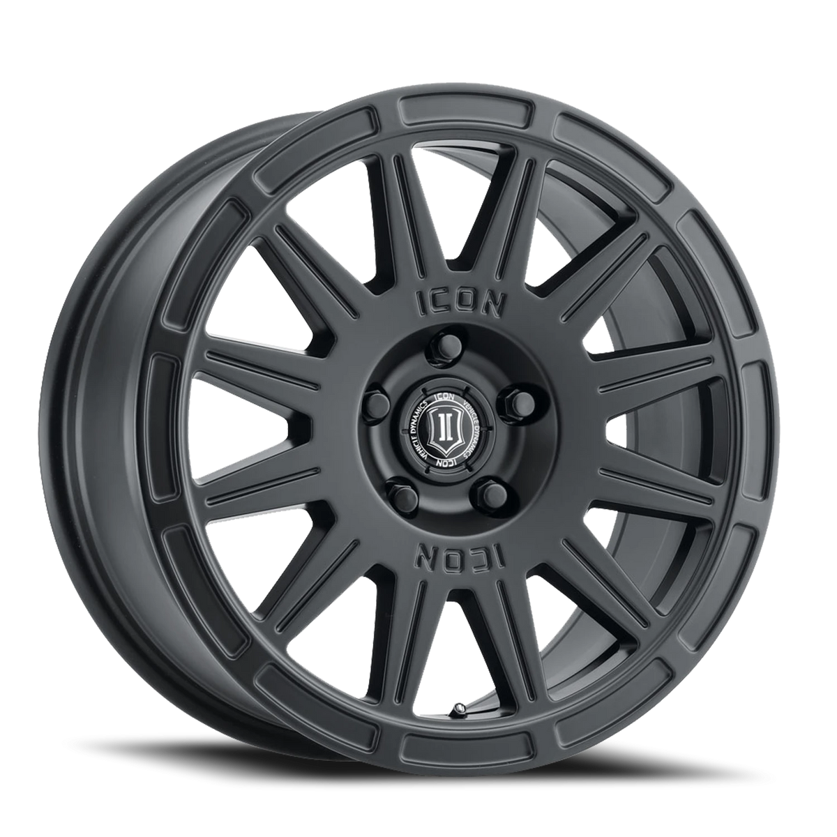 Icon Alloys Richochet Satin Black 15x7 +15 5x100mm 56.1mm