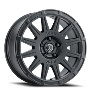 Icon Alloys Ricochet Satin Black 17x8 +38 5x100mm 56.1mm