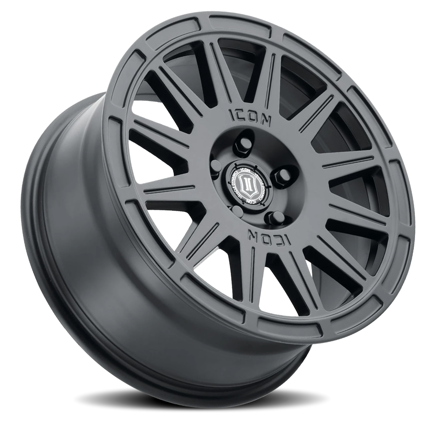 Icon Alloys Ricochet Satin Black 17x8 +38 5x108mm 63.4mm