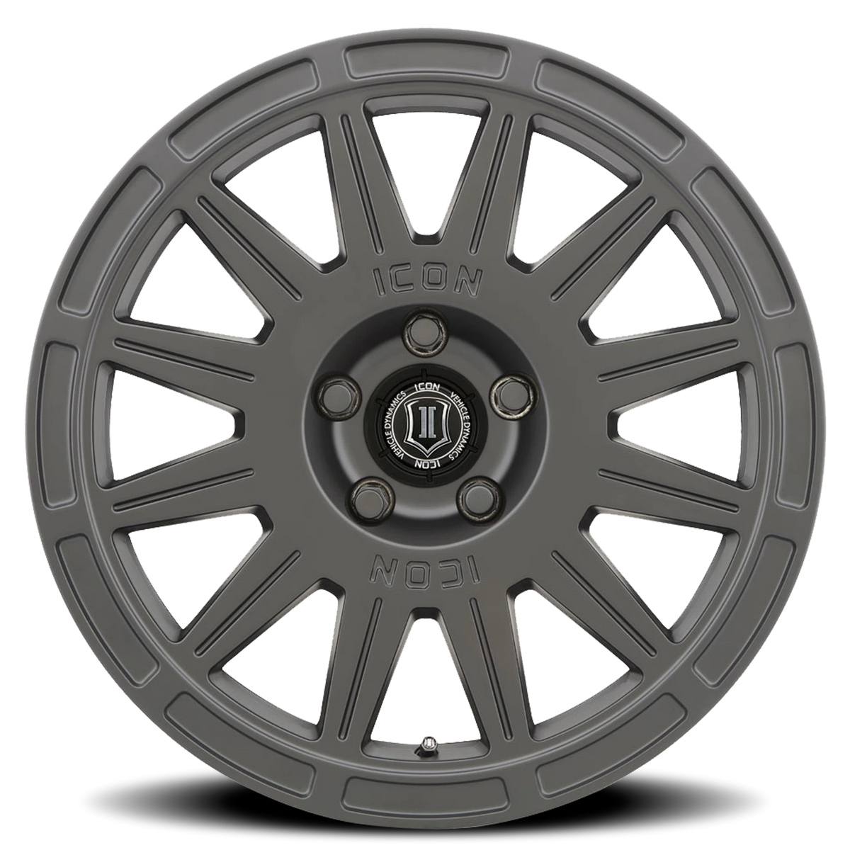 Icon Alloys Ricochet Satin Black 17x8 +38 5x108mm 63.4mm