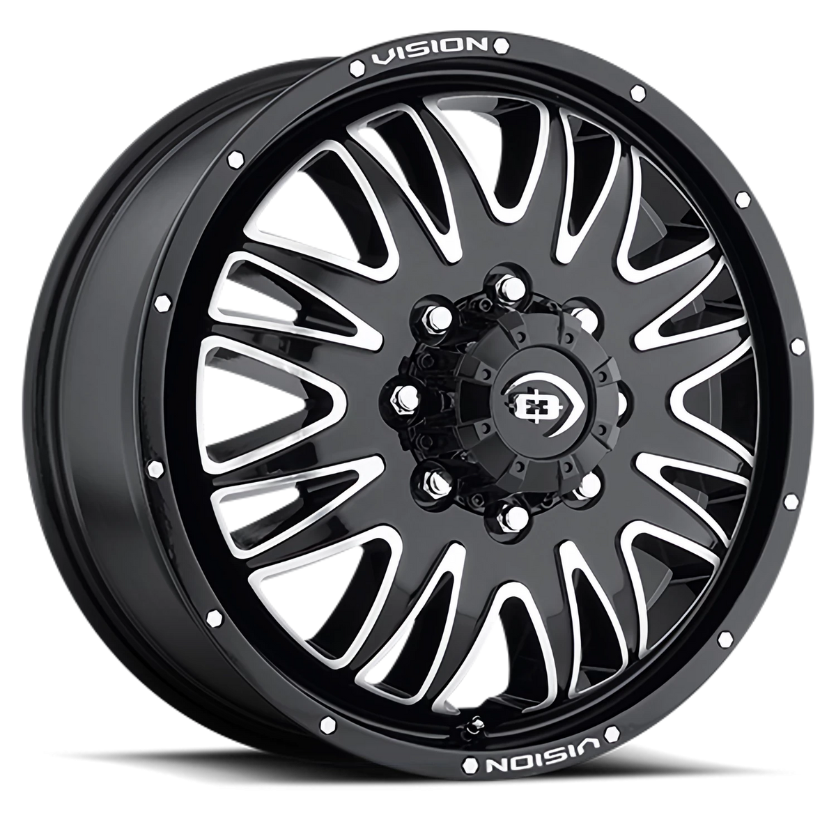 Vision Wheel 401 Gloss Black Machined Face 20x8.25 +106 8x170mm 125.2mm - Wheelwiz