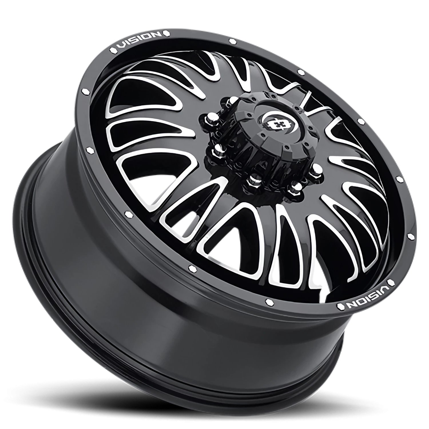 Vision Wheel 401 Gloss Black Machined Face 20x8.25 +106 8x210mm 154.3mm - Wheelwiz
