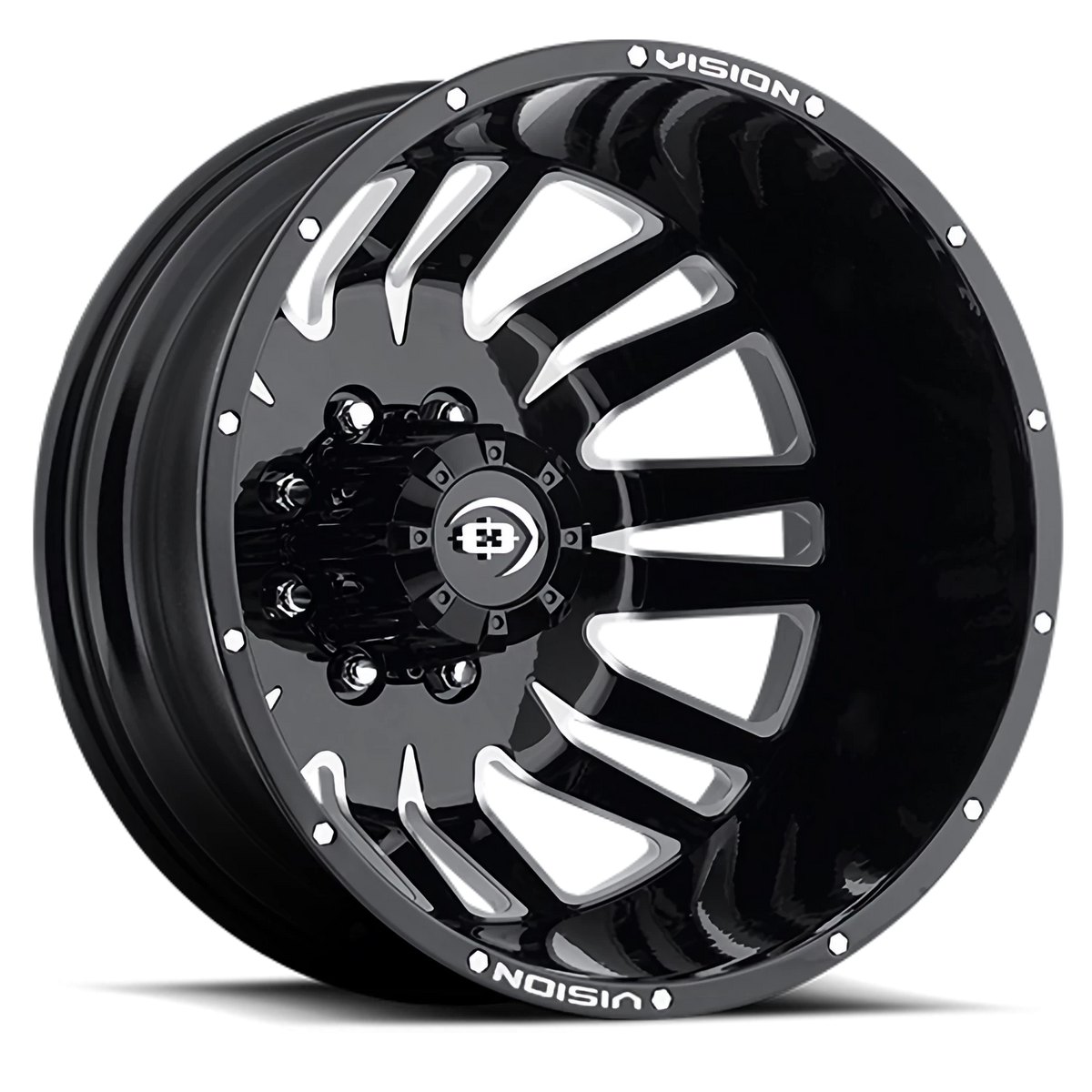 Vision Wheel 401 Gloss Black Machined Face 20x8.25 -211 8x170mm 125.2mm - Wheelwiz