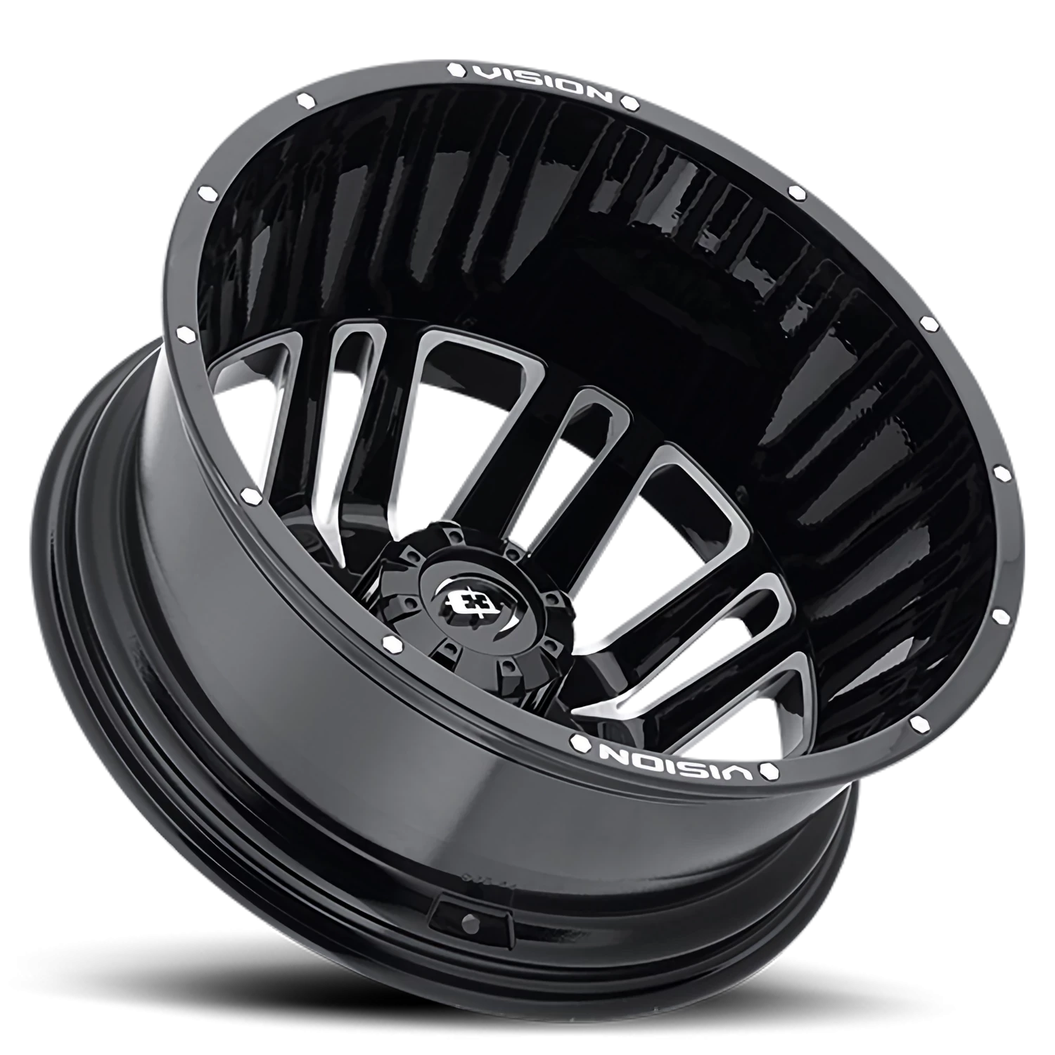 Vision Wheel 401 Gloss Black Machined Face 20x8.25 -211 8x170mm 125.2mm - Wheelwiz