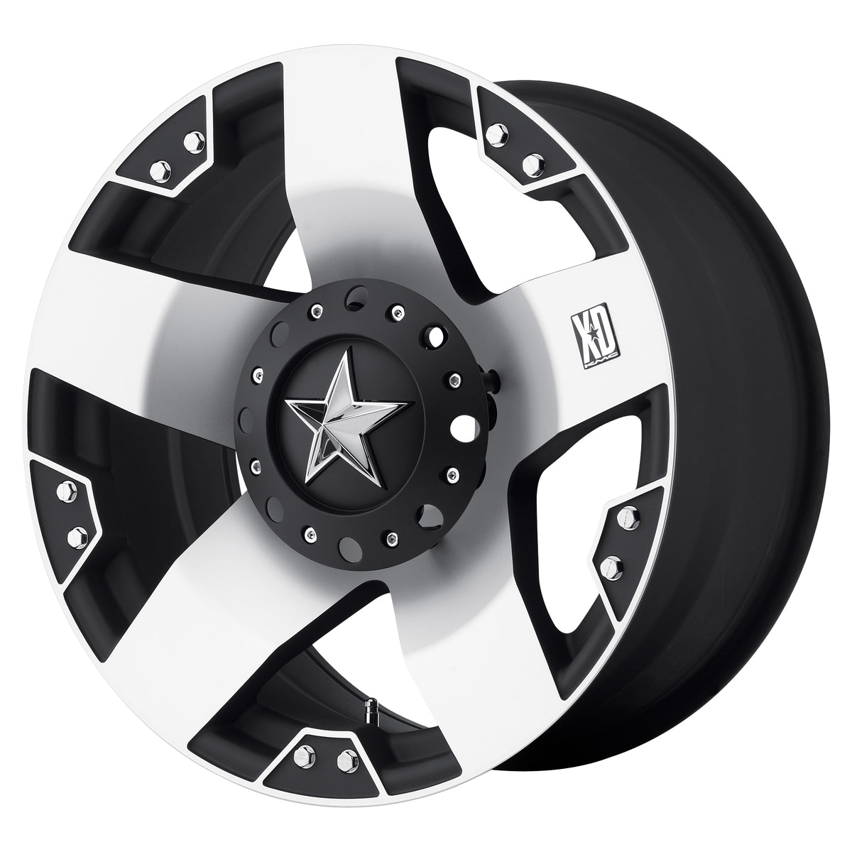 XD Series XD775 ROCKSTAR Machined Face With Matte Black Windows 17x9 -12 5x139.7mm 108mm - Wheelwiz
