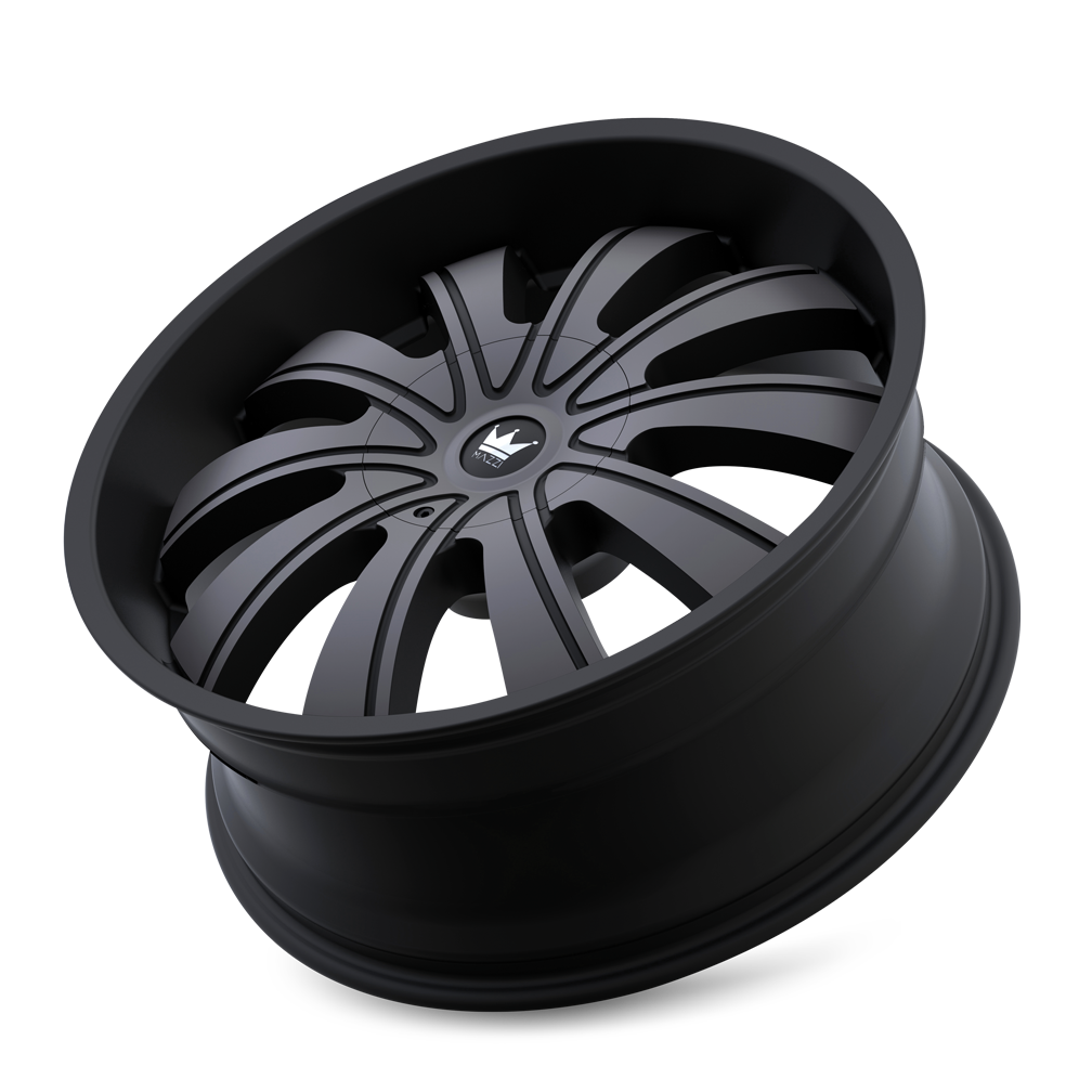 Mazzi ROLLA Matte black machined with dark 22x9.5 +18 5x115|5x139.7mm 87mm