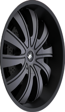 Mazzi ROLLA Matte black machined with dark 22x9.5 +18 5x115|5x139.7mm 87mm