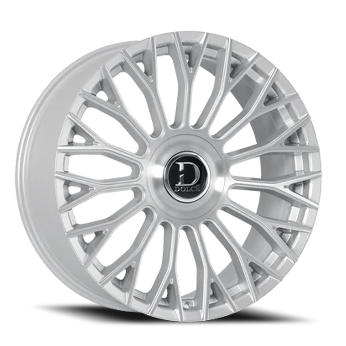 Dolce Luxury Roma Gloss Silver W/ Brushed Face 22x9 +30 5x112|5x120mm 74.1mm