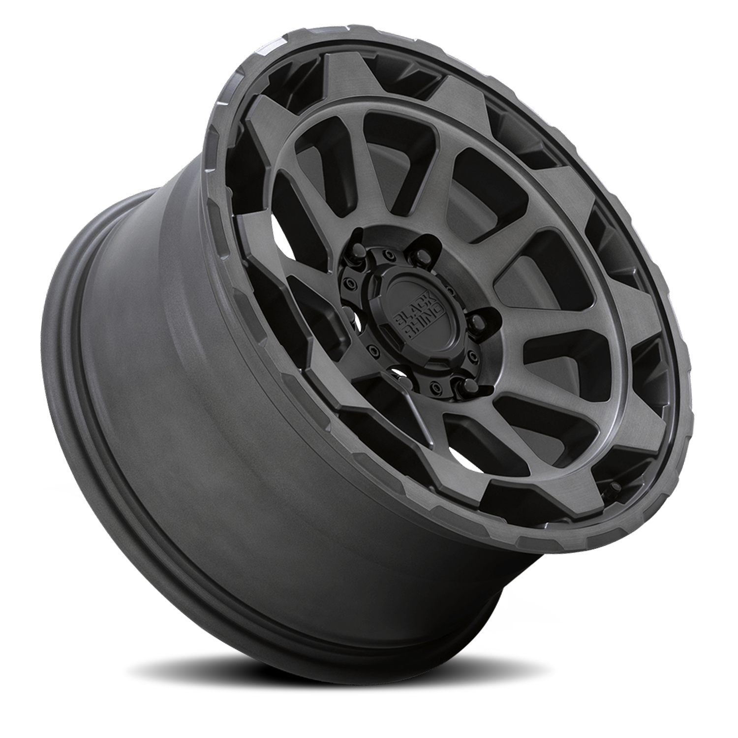 Black Rhino ROTOR Matte Gunmetal With Brushed Tinted Face 20x9 +12 6x139.7mm 112.1mm - Wheelwiz