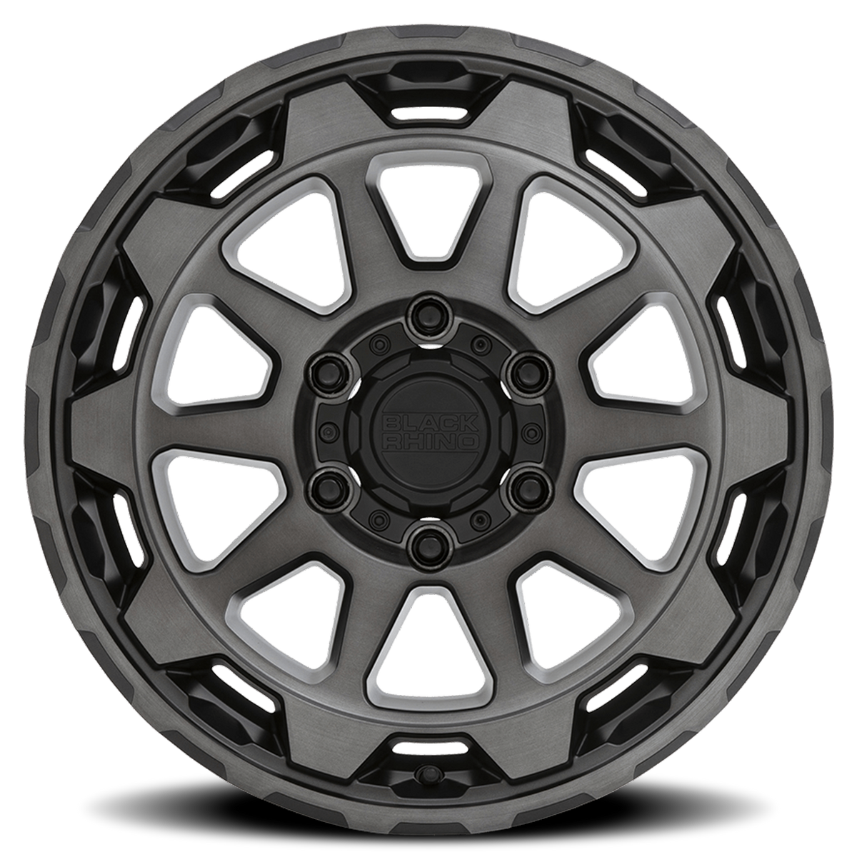 Black Rhino ROTOR Matte Gunmetal With Brushed Tinted Face 20x9 +12 6x139.7mm 112.1mm - Wheelwiz