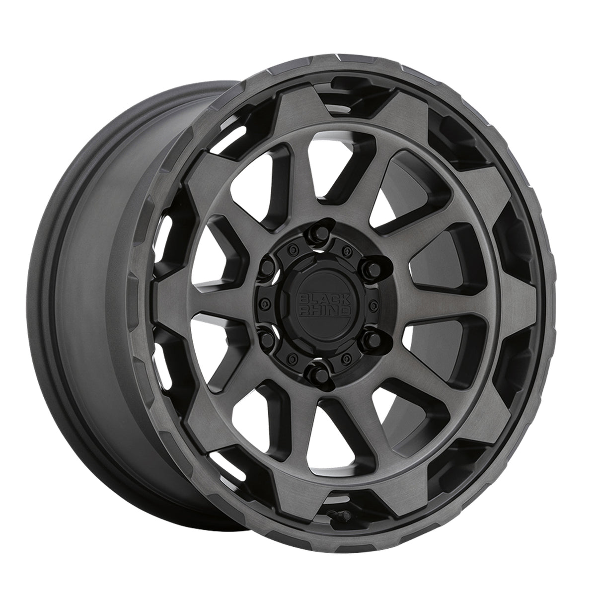Black Rhino ROTOR Matte Gunmetal With Brushed Tinted Face 20x9 -18 6x139.7mm 112.1mm - Wheelwiz