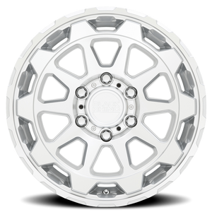 Black Rhino ROTOR Gloss Silver With Mirror Cut Face 20x9 -18 6x139.7mm 112.1mm - Wheelwiz