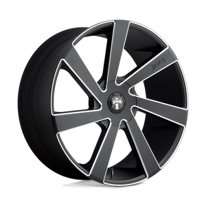 DUB S133 DIRECTA Matte Black Milled 20x8.5 +45 5x108|5x114.3mm 72.6mm - WheelWiz