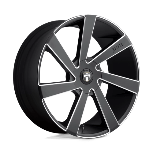 DUB  Matte Black Milled 24x10 +25 Custom 78.1mm - Wheelwiz