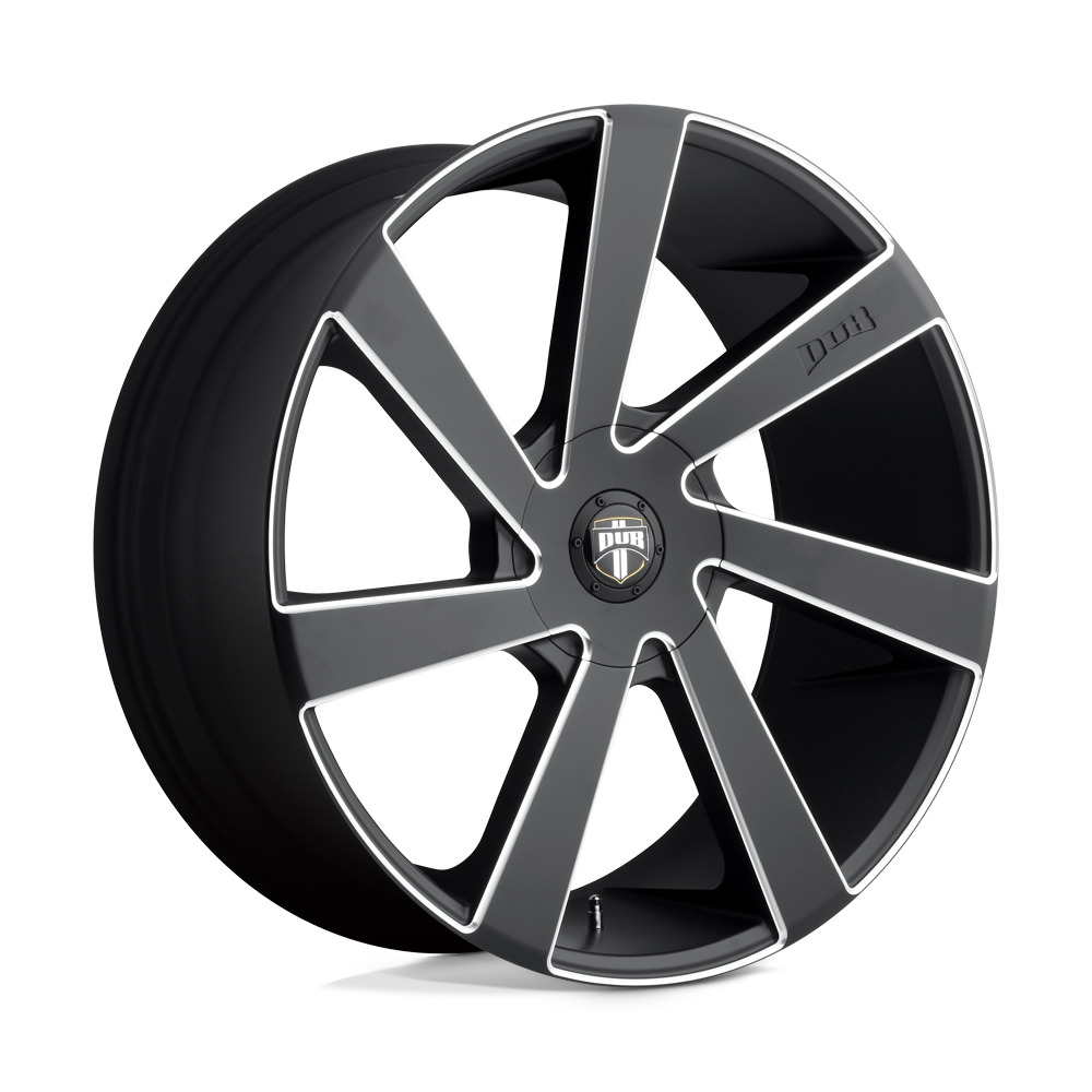 DUB S133 DIRECTA Matte Black Milled 24x10 +30 6x135|6x139.7mm 87.1mm - WheelWiz