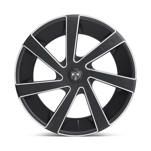 DUB  Matte Black Milled 24x10 +10 Custom 78.1mm - Wheelwiz