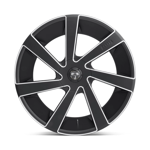 DUB S133 DIRECTA Matte Black Milled 22x9.5 +30 Custom 72.6mm - Wheelwiz