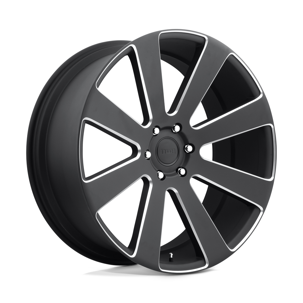 DUB S187 8-BALL Matte Black Milled 22x9.5 +30 6x139.7mm 78.1mm - WheelWiz