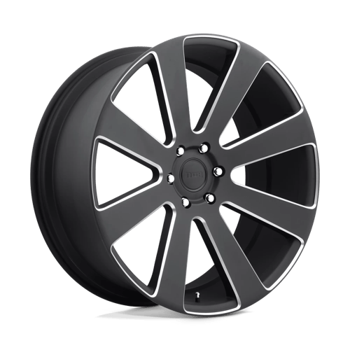 DUB S187 8-BALL Matte Black Milled 22x9.5 +30 6x139.7mm 78.1mm - WheelWiz